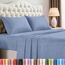 Utopia Bedding Queensize-Bettlaken-Set, 4-teiliges Bettlaken für Queen-Size-Bett, weiche und atmungsaktive Mikrofaser, enthält 1 Spannbetttuch, 1 Bettlaken und 2 Kissenbezüge (Heather Navy)