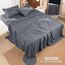 Utopia Bedding Queen-Bettwäsche-Set, Großpackung mit 2 Bettlaken-Sets, perfekt für Spa, Hotel und Gästezimmer, gebürstete Mikrofaser, schrumpf- und lichtbeständig, pflegeleicht, Grau