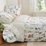 BEDSURE Bettwäsche 200x200 3teilig Bettbezug - Bettwäsche-Sets 200 x 200 cm mit 2 Kissenbezüge 80x80 cm, ÖKO-TEX Weiß Bedding Muster Blumen Gestreift für Doppelbett mit Reißverschluss