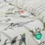 BEDSURE Bettwäsche 220x240 3teilig Bettbezug - Bettwäsche-Sets 220 x 240 cm mit 2 Kissenbezüge 80x80 cm, ÖKO-TEX Weiß Bedding Muster Blumen Gestreift für Doppelbett mit Reißverschluss