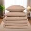 Utopia Bedding Bettwäsche 135x200 4teilig - Mikrofaser 2 Bettbezug 135x200 cm + 2 Kissenbezüge 80x80 cm - Beige