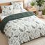 BEDSURE Bettwäsche 200x200 3teilig Bettbezug - Bettwäsche-Sets 200 x 200 cm mit 2 Kissenbezüge 80x80 cm, ÖKO-TEX Wendebettwäsche Bedding Muster Grün Blumen Pflanzen für Doppelbett mit Reißverschluss