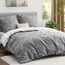 BEDSURE Bettwäsche 200x220 3teilig Bettbezug - Bettwäsche-Sets 200 x 220 cm mit 2 Kissenbezüge 80x80 cm, ÖKO-TEX Wendebettwäsche Bedding Muster Grau Zweige für Doppelbett mit Reißverschluss