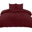 Utopia Bedding Bettwäsche 220x240 Set - Mikrofaser Bettbezug 240x220 cm + 2 Kissenbezüge 65x65 cm - Burgund