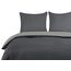 Utopia Bedding Bettwäsche 200x200 Set - Mikrofaser Bettbezug 200x200 cm + 2 Kissenbezüge 80x80 cm - Dunkelgrau/Hellgrau