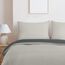 Utopia Bedding Bettwäsche 200x200 Set - Mikrofaser Bettbezug 200x200 cm + 2 Kissenbezüge 50x75 cm - Dunkelgrau/Hellgrau