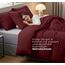 Utopia Bedding Bettwäsche 200x200 Set - Mikrofaser Bettbezug 200x200 cm + 2 Kissenbezüge 80x80 cm - Burgund