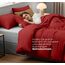 Utopia Bedding Bettwäsche 200x200 Set - Mikrofaser Bettbezug 200x200 cm + 2 Kissenbezüge 50x75 cm - Rot