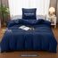 Utopia Bedding Bettwäsche 140x200 Set - Mikrofaser Bettbezug 140x200 cm + 1 Kissenbezug 65x65 cm - Marineblau
