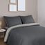 Utopia Bedding Bettwäsche 200x200 Set - Mikrofaser Bettbezug 200x200 cm + 2 Kissenbezüge 50x75 cm - Dunkelgrau/Hellgrau