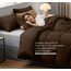 Utopia Bedding Bettwäsche 200x200 Set - Mikrofaser Bettbezug 200x200 cm + 2 Kissenbezüge 50x75 cm - Braun