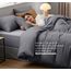 Utopia Bedding Bettwäsche 200x200 Set - Mikrofaser Bettbezug 200x200 cm + 2 Kissenbezüge 50x75 cm - Grau