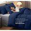 Utopia Bedding Bettwäsche 135x200 Set - Mikrofaser Bettbezug 135x200 cm + 1 Kissenbezug 80x80 cm -Blu Navy