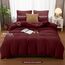 Utopia Bedding Bettwäsche 200x200 Set - Mikrofaser Bettbezug 200x200 cm + 2 Kissenbezüge 80x80 cm - Burgund