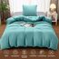 Utopia Bedding Bettwäsche 135x200 Set - Mikrofaser Bettbezug 135x200 cm + 1 Kissenbezug 80x80 cm - Spa blau