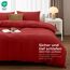 Utopia Bedding Bettwäsche 200x200 Set - Mikrofaser Bettbezug 200x200 cm + 2 Kissenbezüge 50x75 cm - Rot