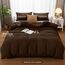 Utopia Bedding Bettwäsche 200x200 Set - Mikrofaser Bettbezug 200x200 cm + 2 Kissenbezüge 50x75 cm - Braun