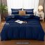 Utopia Bedding Bettwäsche Set - Mikrofaser Bettbezug 230x220 cm + 2 Kissenbezüge 50x75 cm - Marineblau
