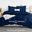 Utopia Bedding Bettwäsche 155x220 - Mikrofaser Bettbezug 155x220 cm + 2 Kissenbezüge 80x80 cm - Marineblau