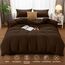 Utopia Bedding Bettwäsche 200x200 Set - Mikrofaser Bettbezug 200x200 cm + 2 Kissenbezüge 50x75 cm - Braun