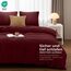 Utopia Bedding Bettwäsche 200x200 Set - Mikrofaser Bettbezug 200x200 cm + 2 Kissenbezüge 80x80 cm - Burgund