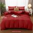 Utopia Bedding Bettwäsche 200x200 Set - Mikrofaser Bettbezug 200x200 cm + 2 Kissenbezüge 50x75 cm - Rot