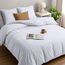 Utopia Bedding Bettwäsche 155x220 - Mikrofaser Bettbezug 155x220 cm + 2 Kissenbezüge 80x80 cm - Weiß