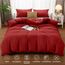 Utopia Bedding Bettwäsche 200x200 Set - Mikrofaser Bettbezug 200x200 cm + 2 Kissenbezüge 50x75 cm - Rot