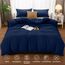 Utopia Bedding Bettwäsche 200x200 Set - Mikrofaser Bettbezug 200x200 cm + 2 Kissenbezüge 50x75 cm - Marineblau