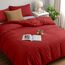 Utopia Bedding Bettwäsche 200x200 Set - Mikrofaser Bettbezug 200x200 cm + 2 Kissenbezüge 50x75 cm - Rot