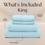 Utopia Bedding Bettwäsche-Set für King-Size-Bett, 4-teilig, gebürstete Mikrofaser, schrumpft und lichtbeständig, pflegeleicht (King-Size-Bett, Eisblau)