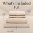Utopia Bedding Bettwäscheset, 4-teilig, gebürstete Mikrofaser, schrumpft und lichtbeständig, pflegeleicht (Vollbett, Beige)