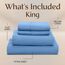 Utopia Bedding Bettwäsche-Set für King-Size-Bett, 4-teilig, gebürstete Mikrofaser, schrumpft und lichtbeständig, pflegeleicht (King-Size-Bett, Dutch Blue)