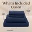 Utopia Bedding Queen-Bettwäsche-Set, 4-teilig, gebürstete Mikrofaser, schrumpft und lichtbeständig, pflegeleicht (Queen-Size-Bett, Marineblau)