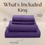 Utopia Bedding Bettwäsche-Set für King-Size-Bett, 4-teilig, gebürstete Mikrofaser, schrumpft und lichtbeständig, pflegeleicht (King-Size-Bett, Aubergine)