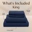 Utopia Bedding Bettwäsche-Set für King-Size-Bett, 4-teilig, gebürstete Mikrofaser, schrumpft und lichtbeständig, pflegeleicht (King-Size-Bett, Marineblau)