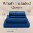 Utopia Bedding Queen-Bettwäsche-Set, 4-teilig, gebürstete Mikrofaser, schrumpft und lichtbeständig, pflegeleicht (Queen-Size-Bett, Dunkelblau)