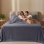 Utopia Bedding Bettwäscheset, 4-teilig, gebürstete Mikrofaser, schrumpft und lichtbeständig, pflegeleicht (Voll, Grau)