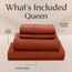 Utopia Bedding Queen-Bettwäsche-Set, 4-teilig, gebürstete Mikrofaser, schrumpft und lichtbeständig, pflegeleicht (Queen-Size-Bett, Terrakotta-Orange)