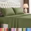 Utopia Bedding Bettwäsche-Set – 4-teiliges Bettwäsche-Set – gebürstete Mikrofaser – schrumpffrei und lichtbeständig – pflegeleicht (voll, olivgrün)