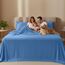 Utopia Bedding Bettwäscheset, 4-teiliges Bettwäsche-Set, gebürstete Mikrofaser, schrumpft und lichtbeständig, pflegeleicht (Voll, Dutch Blue)