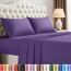 Utopia Bedding Komplettes Bettwäscheset – 4-teiliges Bettwäscheset für Doppelbetten, weiche und atmungsaktive Mikrofaser, enthält 1 Spannbetttuch, 1 Bettlaken und 2 Kissenbezüge (Aubergine)