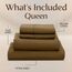 Utopia Bedding Queen-Bettwäsche-Set – 4-teiliges Bettwäsche-Set – gebürstete Mikrofaser – schrumpffrei und lichtbeständig – pflegeleicht (Queen, Mokka)