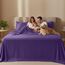 Utopia Bedding Komplettes Bettwäscheset – 4-teiliges Bettwäscheset für Doppelbetten, weiche und atmungsaktive Mikrofaser, enthält 1 Spannbetttuch, 1 Bettlaken und 2 Kissenbezüge (Aubergine)