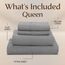 Utopia Bedding Queen-Bettwäsche-Set, 4-teilig, gebürstete Mikrofaser, schrumpft und lichtbeständig, pflegeleicht (Queen-Size-Bett, Grau meliert)