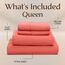 Utopia Bedding Queen-Bettwäsche-Set, 4-teilig, gebürstete Mikrofaser, schrumpft und lichtbeständig, pflegeleicht (Queen-Size-Bett, Koralle)