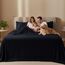 Utopia Bedding Bettwäsche-Set für Twin-Bett, 3-teilig, gebürstete Mikrofaser, schrumpft und lichtbeständig, pflegeleicht (Twin-Size-Bett, Schwarz)
