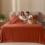 Utopia Bedding Queen-Bettwäsche-Set, 4-teilig, gebürstete Mikrofaser, schrumpft und lichtbeständig, pflegeleicht (Queen-Size-Bett, Terrakotta-Orange)