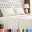 Utopia Bedding Queen-Bettwäsche-Set, 4-teilig, gebürstete Mikrofaser, schrumpft und lichtbeständig, pflegeleicht (Queen-Size-Bett, Elfenbein)