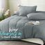 Utopia Bedding Leichtes Bettbezug-Set mit 50 x 65 cm Kissenbezügen, 200 x 220 cm, weiches Mikrofaser-Polyester (Grau)